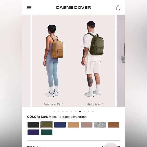 Dagne Dover Gray Large Backpack - Picture 6 of 6